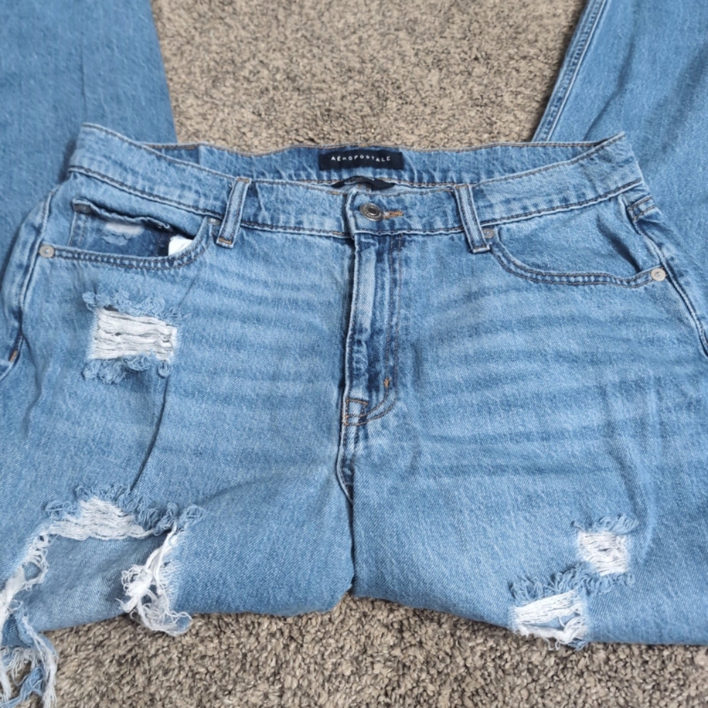 Blue Distressed Women's Jeans